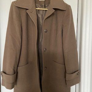 - ISABELLE Tan warm winter coat size USA 12 UK 14